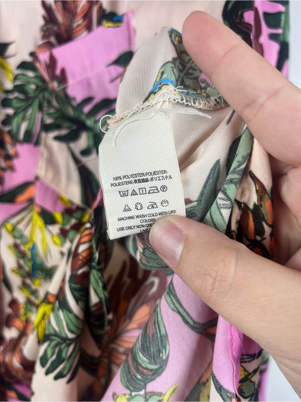 Free People Under The Palm Leaves Tropical Button Down Shirt Womens Size XS - Picture 4 of 5